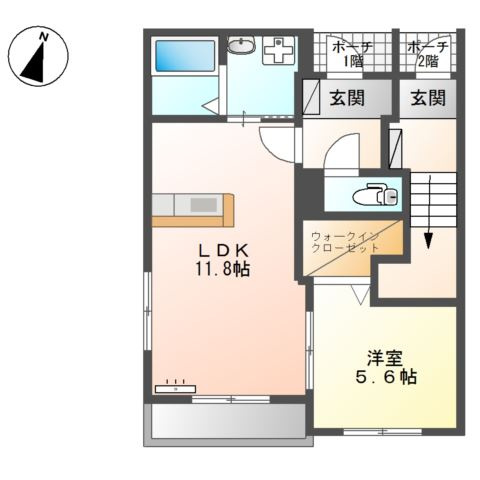 【間取り】 | クレシア清田Ⅱ