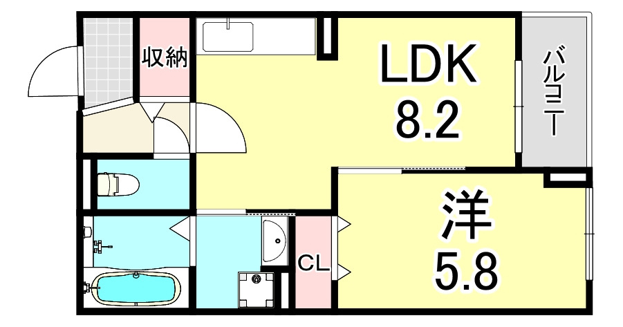 ヒカルサ西宮浜甲子園サウスの間取り