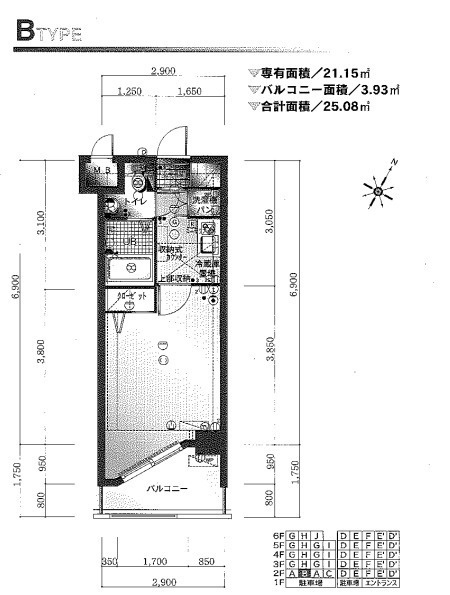 ダイナコートエスタディオ平尾駅前の間取り
