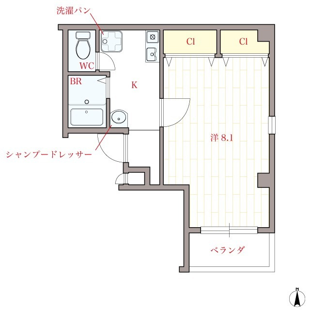 オリエンタル西天満 の間取り