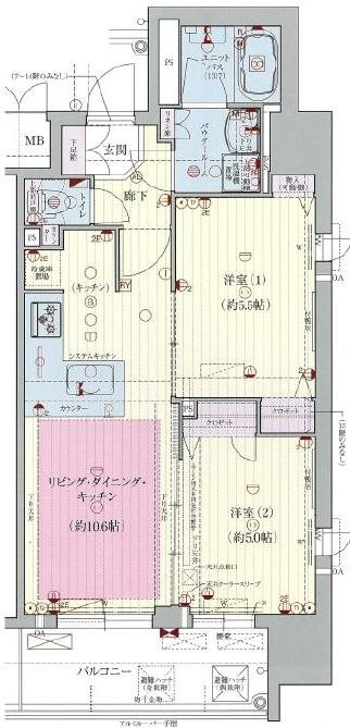 プレサンス松屋町駅前デュオの間取り