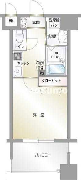 エンクレスト薬院Ⅲの間取り