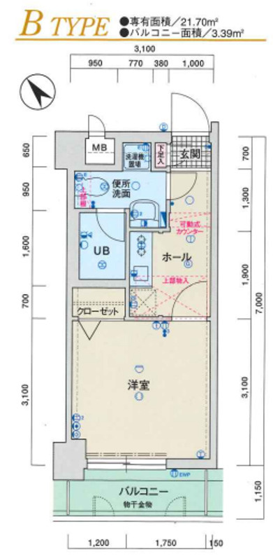 ラフィネス大濠パークサイドの間取り