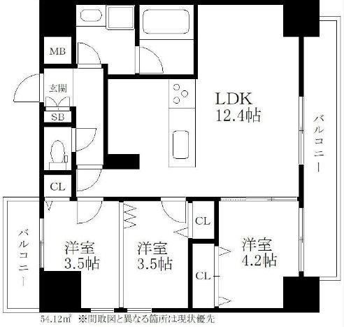 MODERN PALAZZO 博多駅東の間取り
