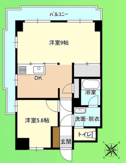 【間取り】 | レクハイム橋本 | 2DKは、ダイニングキッチンと二つの居室がある間取りです。夫婦やカップル、小さなお子さんのいるご家庭などにに向いています。食事スペースとくつろぎの場を分けられ、それぞれの個室も確保できるのが魅力です。