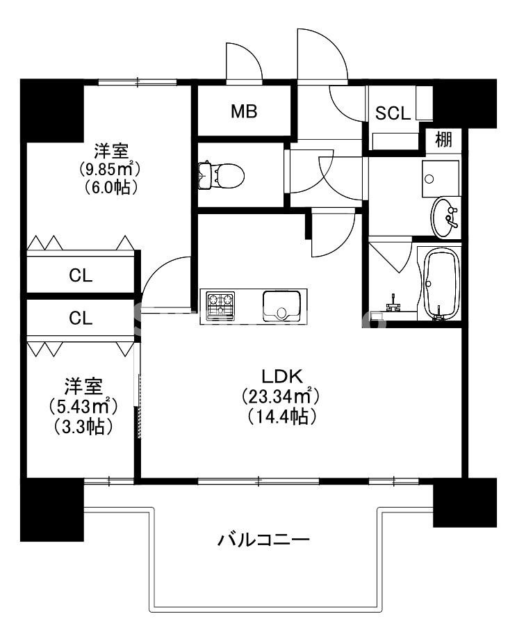 MODERN PALAZZO 博多デュオグランデWestの間取り
