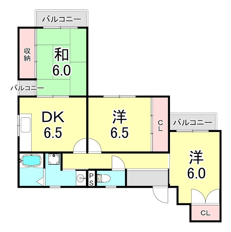 スミティコート中道の間取り