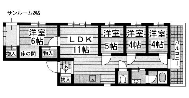 ナンブマンションの間取り