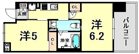エステムプラザ神戸西Ⅴミラージュの間取り