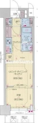 プレサンス堺筋本町エグゼブランの間取り