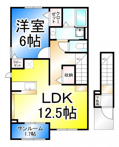 メゾンドリエールBの間取り