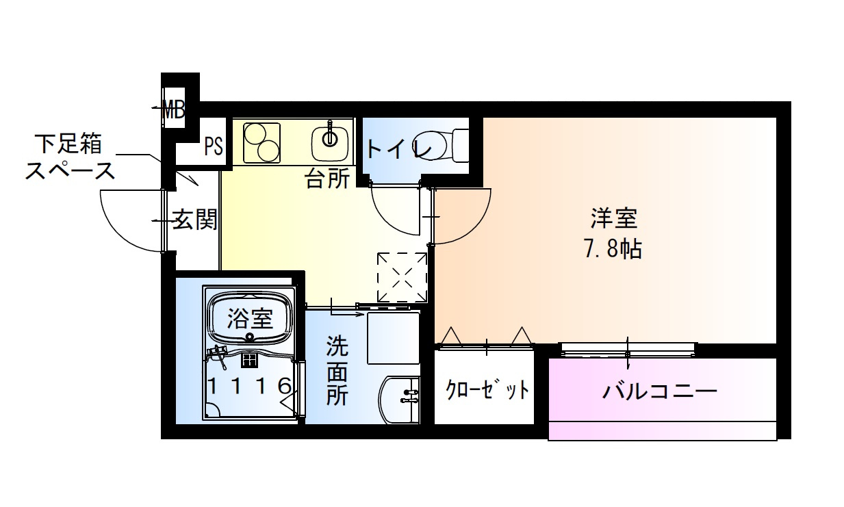 フジパレス泉大津駅西の間取り