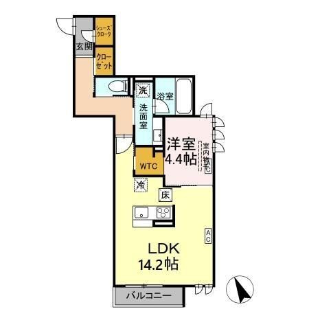 D-Invest陣場　Bの間取り