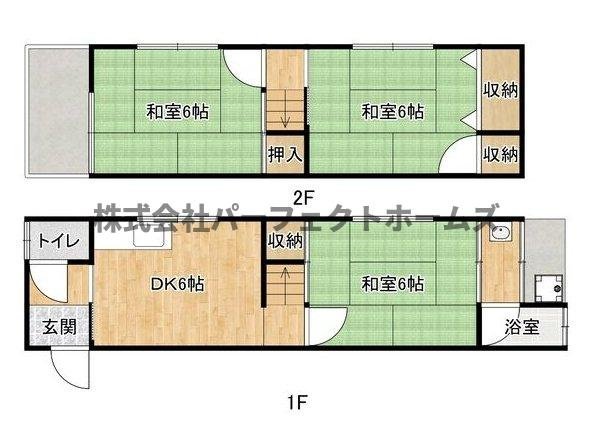 高柳4丁目テラスハウス　賃貸の間取り