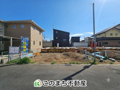 CRADLEGARDEN真岡市長田第24の外観|建築中現地写真（同社施工の完成物件・モデルハウスがご見学できます）