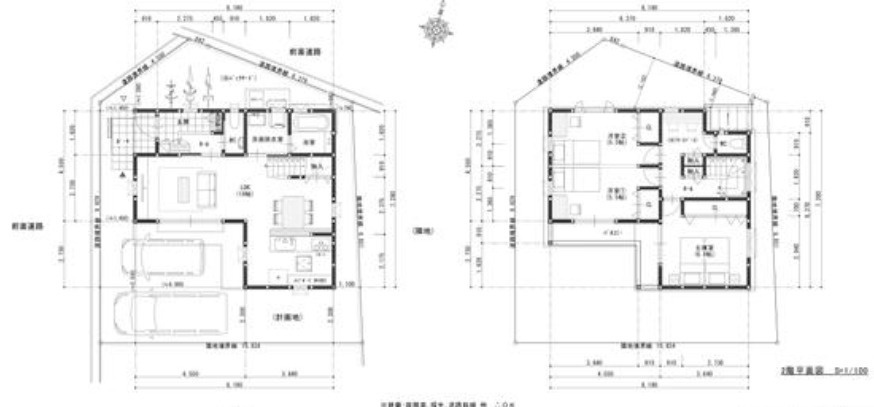 「建築条件なし整形地」朝倉本町１丁目　売地の参考プラン|３LDKも可能☆お好きな間取りで建てられます