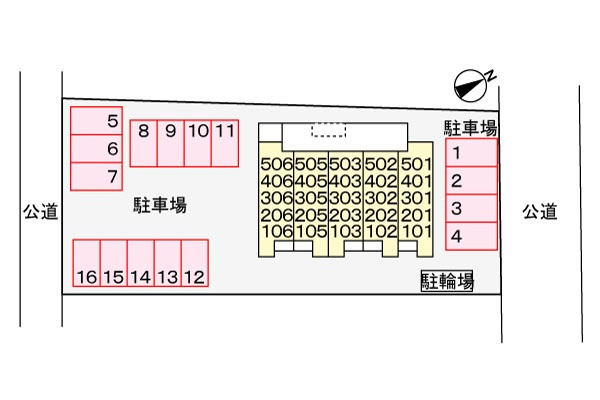 ラシュレの駐車場