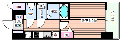 【間取り】 | プレサンス野江内代ペルティエ