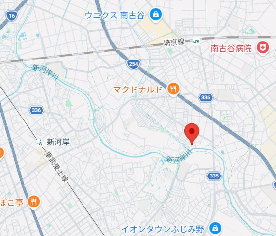 さくら堤団地内の土地分譲の地図|距離はありますが南古谷駅、新河岸駅を利用可能。買物は「イオンタウンふじみ野」で！