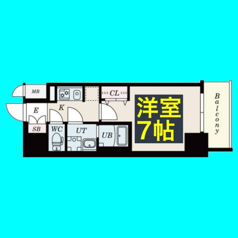 S-RESIDENCE鶴舞駅前の間取り