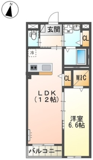 レヴメゾン神山六番館の間取り