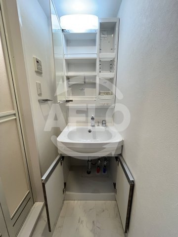 ラピーヌ南堀江レジデンスの独立洗面台|ラピーヌ南堀江レジデンス　洗面台収納