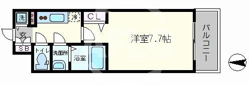 ラピーヌ南堀江レジデンスの間取り|ラピーヌ南堀江レジデンス　開放的な間取