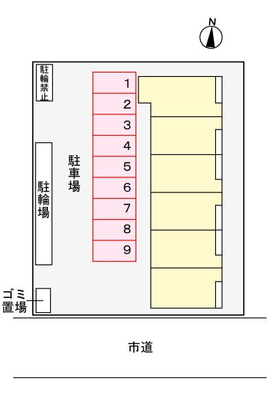 カーサ　クレインフィールドの区画図