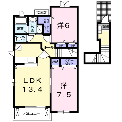 リベルテ道徳の間取り