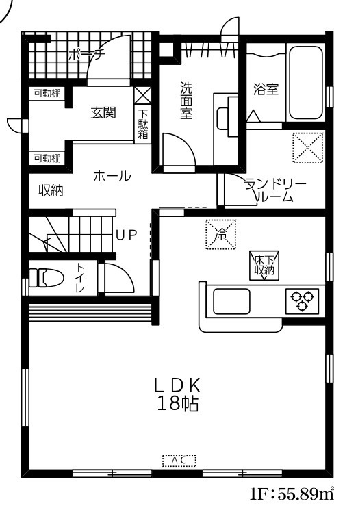 川越的場の間取り|1F