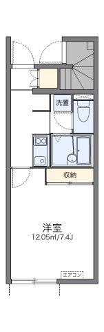 明石市魚住町西岡のアパートの間取り