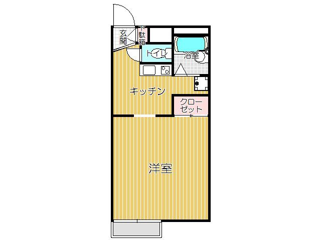 北九州市若松区高須東２丁目のアパートの間取り