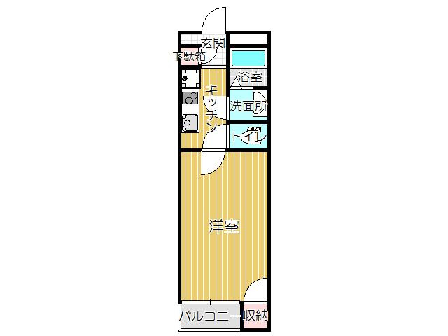 北九州市八幡東区勝山２丁目のアパートの間取り