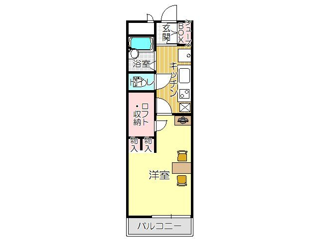 北九州市八幡西区瀬板１丁目の賃貸マンションの間取り