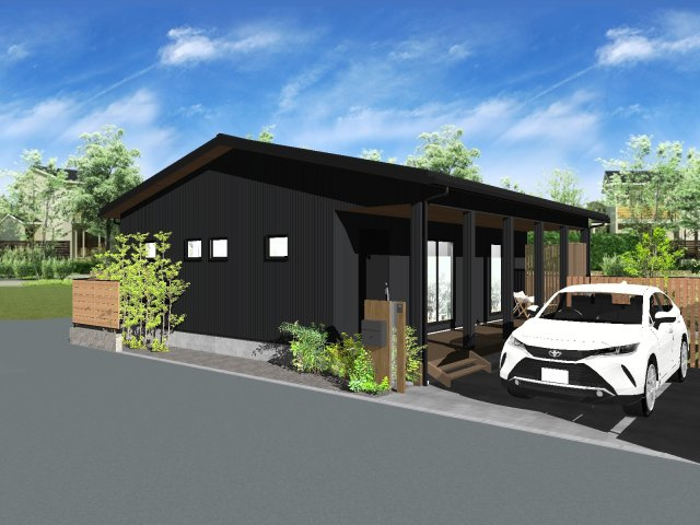 【完成予想図】 | 沼津市足高　限定1区画 | 3000万円台で建てれる注文住宅の参考プラン～南西側