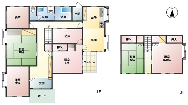 【間取り】 | 上伊那郡箕輪町　中古戸建