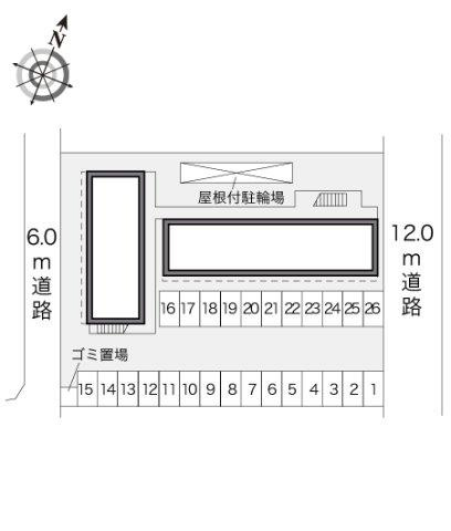 レオパレス東大浜の区画図