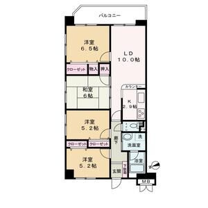リバード東今宿の間取り