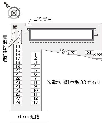 レオパレスリベェールの区画図
