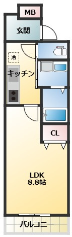 【間取り】 | フジパレス忍ケ丘Ⅰ番館