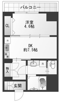 【間取り】 | ドルミ錦糸町・大興ビル | 間取りです。