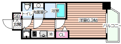 【間取り】 | プレサンス扇町駅前