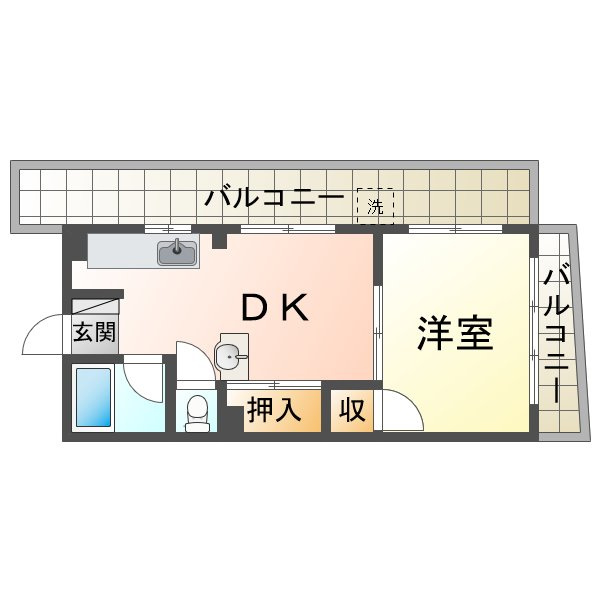 シャトー五色山の間取り