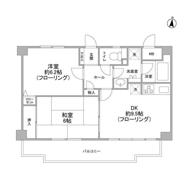 クリフサイド中川の間取り