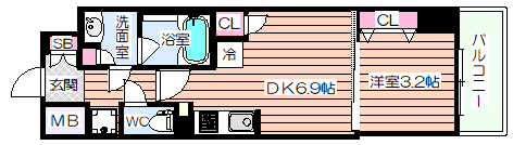 【間取り】 | Dimora靭公園