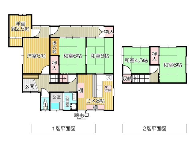 中尾４丁目　貸家の間取り