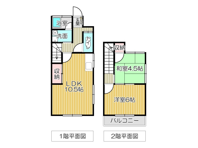 猪熊２丁目テラスハウスの間取り