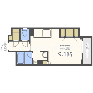 KDX堺筋本町レジデンスの間取り