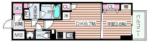 【間取り】 | Dimora靭公園