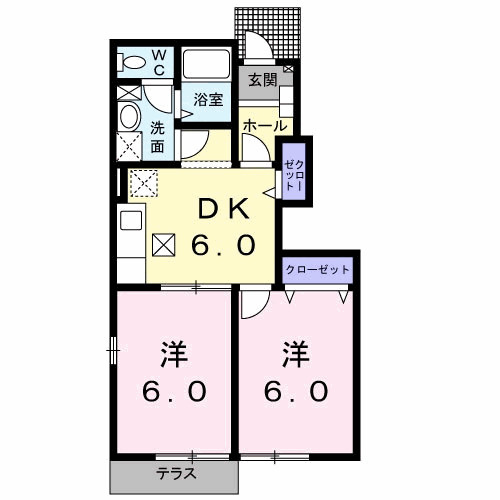 【間取り】 | トランキル梓B(トランキルアズサビー)